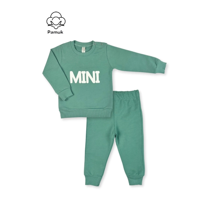 Unisex Erkek Kız Bebek Mini Nakışlı Mevsimlik Alt Üst Takım