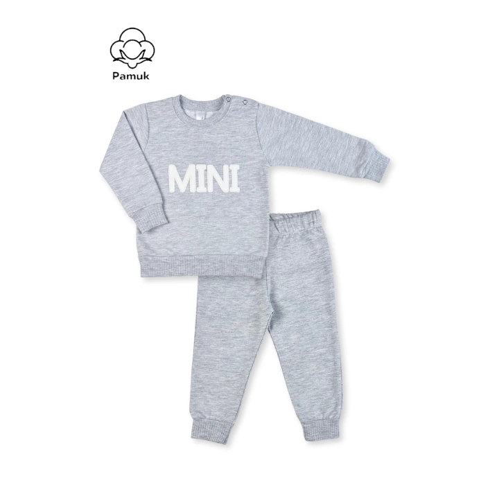 Unisex Erkek Kız Bebek Mini Nakışlı Mevsimlik Alt Üst Takım