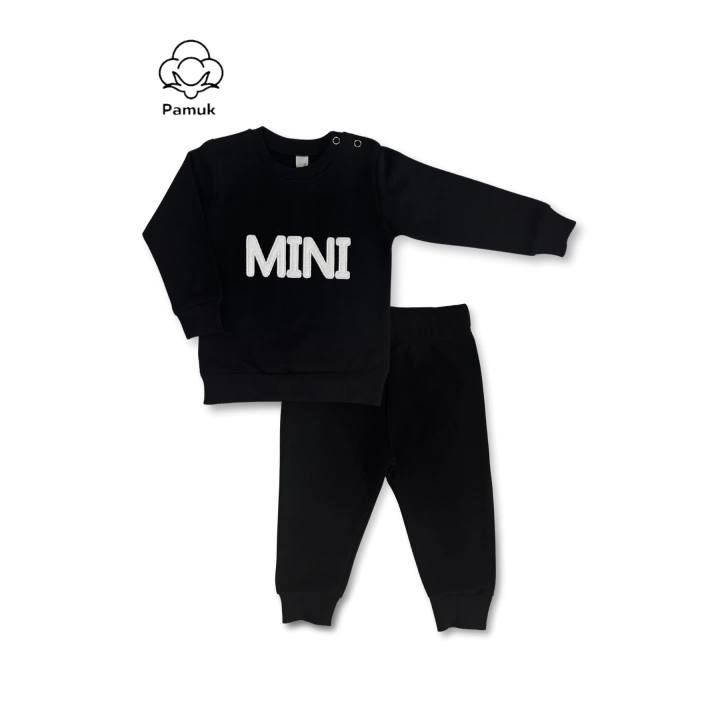 Unisex Erkek Kız Bebek Mini Nakışlı Mevsimlik Alt Üst Takım