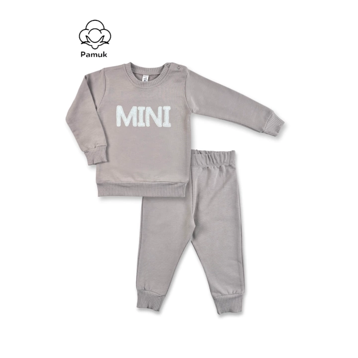 Unisex Erkek Kız Bebek Mini Nakışlı Mevsimlik Alt Üst Takım