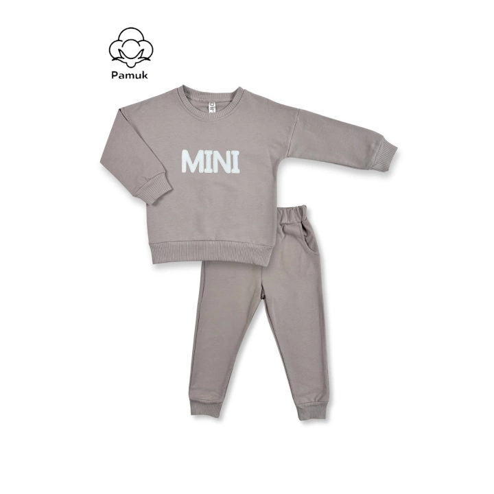 Unisex Erkek Kız Çocuk Mini Nakışlı Mevsimlik Alt Üst Takım