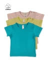 Üçlü Set Basic Tasarım Yazlık Çocuk Kısa Kollu T-shirt