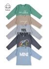 Erkek Kız Unisex Bebek 5Li Set Tasarım Nakışlı Ve Baskılı Mevsimlik Üst Sweatshirt