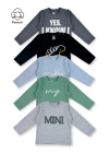 Erkek Kız Unisex Bebek 5Li Set Tasarım Nakışlı Ve Baskılı Mevsimlik Üst Sweatshirt