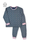 Kız Çocuk 3Lü Set Çiçekli Desenli Mevsimlik Pijama Takımı