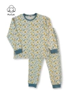 Kız Çocuk 3Lü Set Renkli Geometrik Desenli Mevsimlik Pijama Takımı