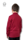 Kız Erkek Unisex Çocuk Bordo Renk Basic Mevsimlik Kışlık Boğazlı Balıkçı Yaka Uzun Kollu Badi