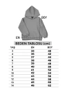 Kız Erkek Unisex Çocuk Kışlık Ekru Renk Uzun Kollu Kapüşonlu Sweatshirt