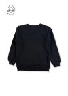 Kız Erkek Unisex Çocuk Siyah Renk Basic Kışlık Uzun Kollu Sweatshirt