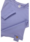 Üçlü Set Tahta Düğmeli Tasarım Yazlık Pudra Lila Siyah Kız Erkek Çocuk Unisex Alt Üst Takım