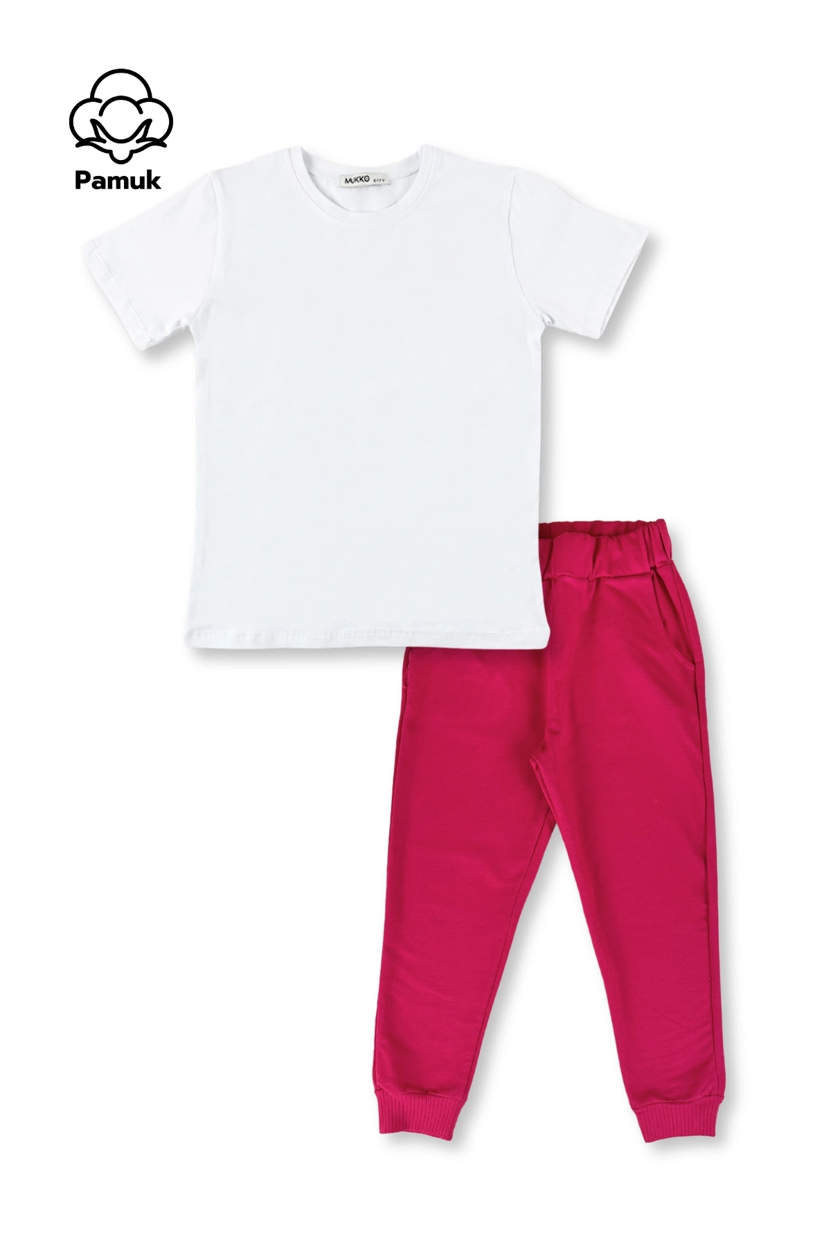 Kız Erkek Çocuk Basic Mevsimlik Ve Yazlık Alt Üst Takım T-shirt Eşofman