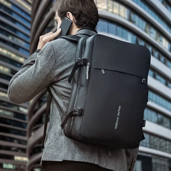 Mark Ryden Pathrato Laptop Siyah Renk Sırt Çantası Kilitli Usb Şarj Kitli Genişletilebilir Çanta MR8057Y_00