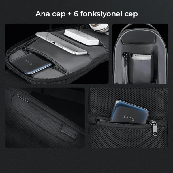 Mark Ryden ODYSSEY MİNİ ek Kol Omuz Çantası iPad Tablet Uyumlu Şarj Kiti MR7116_07 GRİ
