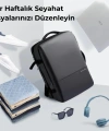 Mark Ryden Super Genişletilebilir Çoklu Bölmeli Laptop Giysi Sırt Çantası G1_MR9822_KR00Ⅱ (Siyah)