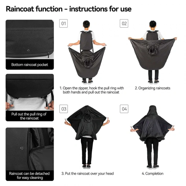 Mark Ryden Protector Rain Laptop Sırt Çantası Kilitli Usb Şarj Kitli Çanta Mr9405YY_00 45x15x30, Cm