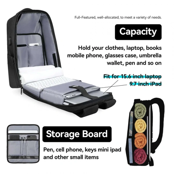 Mark Ryden Protector Rain Laptop Sırt Çantası Kilitli Usb Şarj Kitli Çanta Mr9405YY_00 45x15x30, Cm