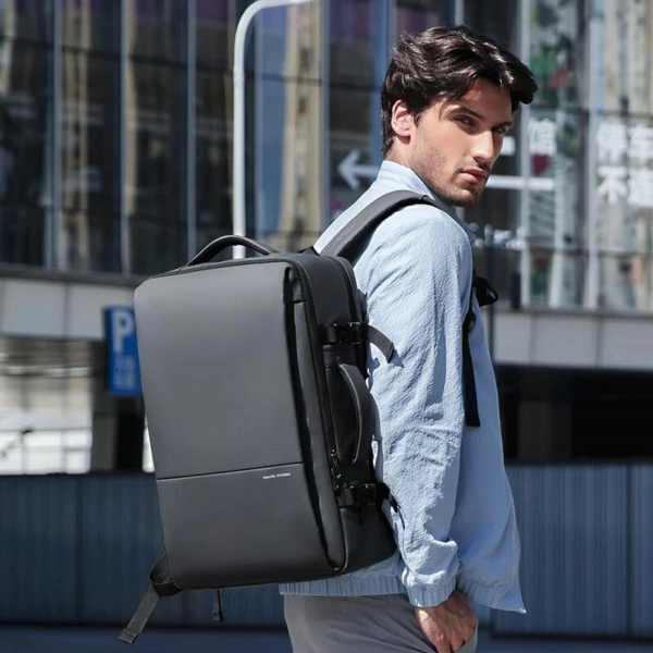 Mark Ryden Super Genişletilebilir Çoklu Bölmeli Laptop Giysi Sırt Çantası G1_MR9822_KR00Ⅱ (Siyah)
