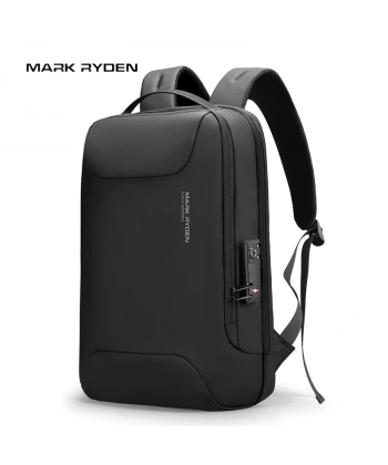 Mark Ryden COMPILO 15.6 İnch Kilitli Siyah Renk Laptop Erkek Sırt Çantası MR9000_00