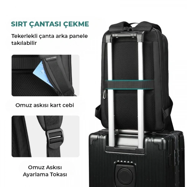 Mark Ryden Profession Laptop Sırt Çantası 17.3 inch Usb Şarj Kitli Çanta MR9008SJ_00