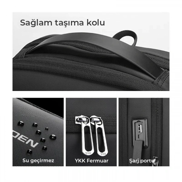 Mark Ryden Profession Laptop Sırt Çantası 17.3 inch Usb Şarj Kitli Çanta MR9008SJ_00