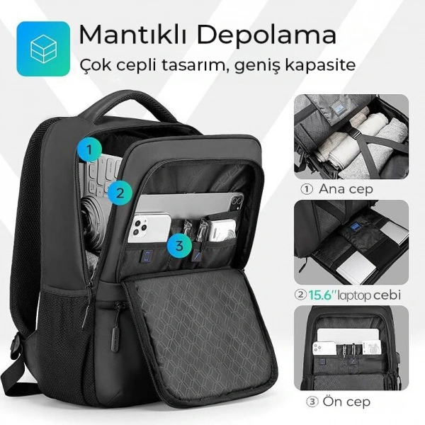 Mark Ryden MODE 15.6 inch Siyah Renk Laptop Çantası MR9103SJ_00
