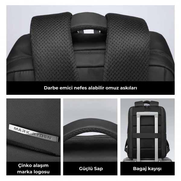 Mark Ryden Çift Bölmeli Laptop 15.6 inch Sırt Çantası - MR2900_KR00