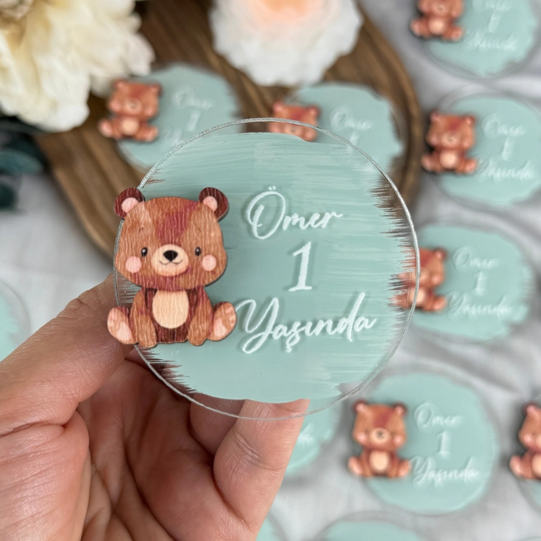 Ayıcıklı Pleksi Magnet -20 Adet