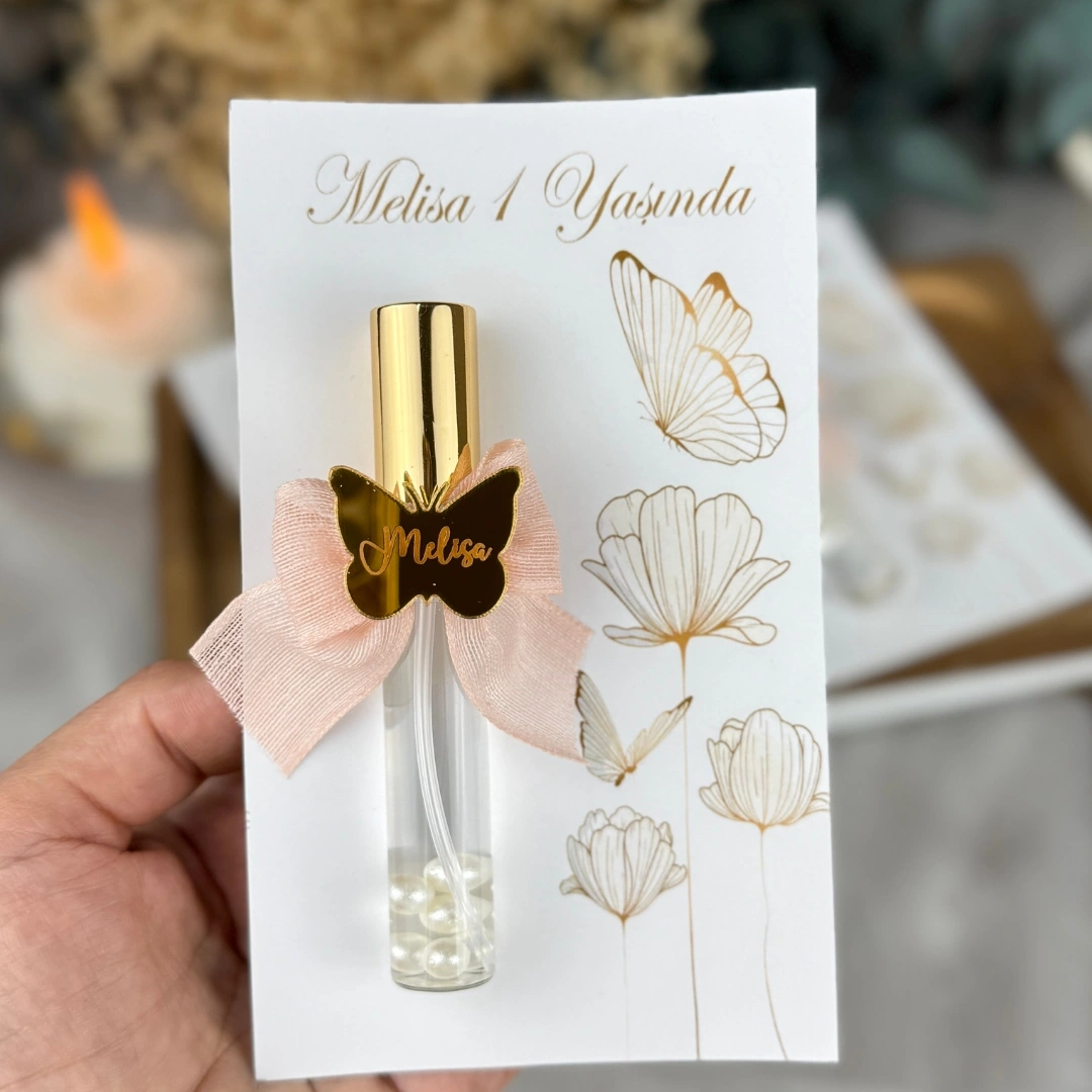 Kartlı Pleksi İsimli Cam Kolonya - 20 Adet