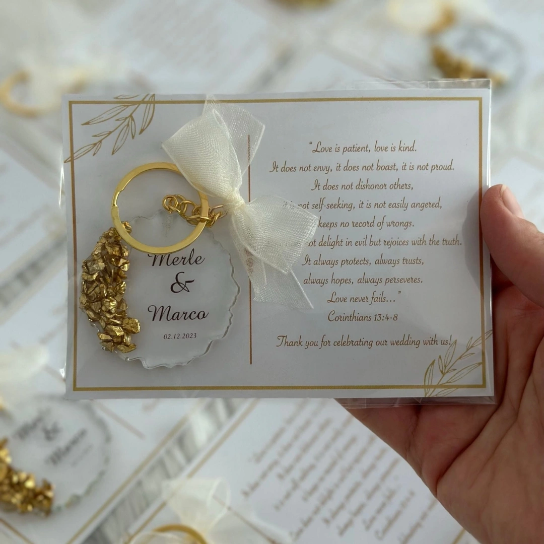 Kişiye Özel Kartlı Epoksi Anahtarlık Seti (20 Adet)