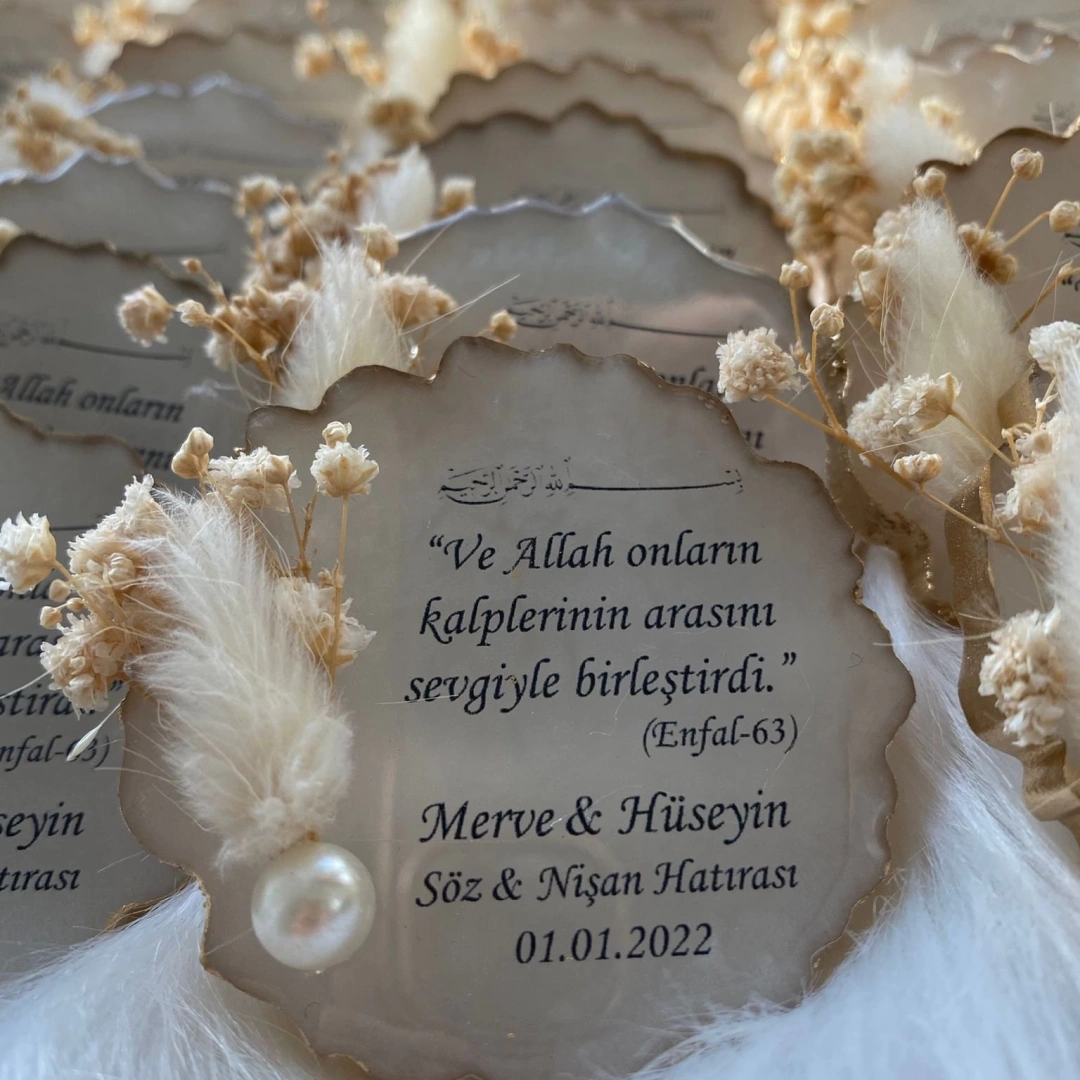 Zarif Taşlı Kişiye Özel Epoksi Magnet Seti - 20 Adet