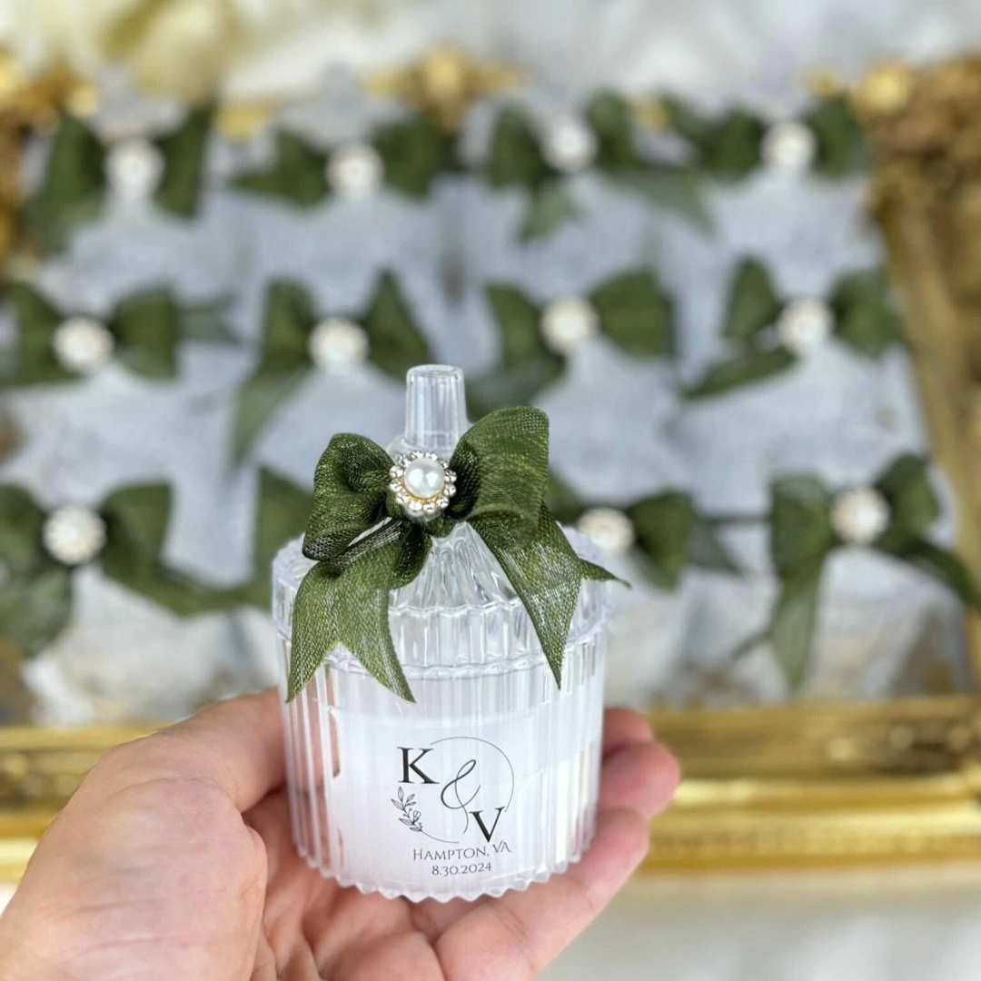 Kişiye Özel Dekoratif Mika Kutulu Mum Seti – 20 Adet