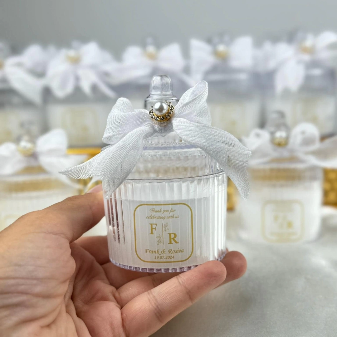 Işıltılı Anlar – Kişiye Özel Mika Kutulu El Yapımı Mum Seti (20 Adet)