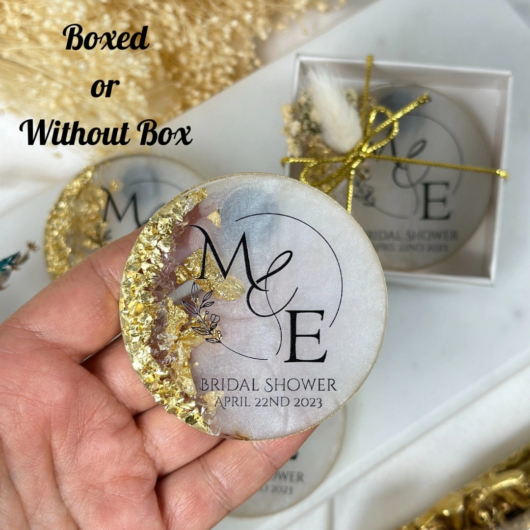 Kişiye Özel Kutulu Epoksi Düğün Magnet Seti (20 Adet)