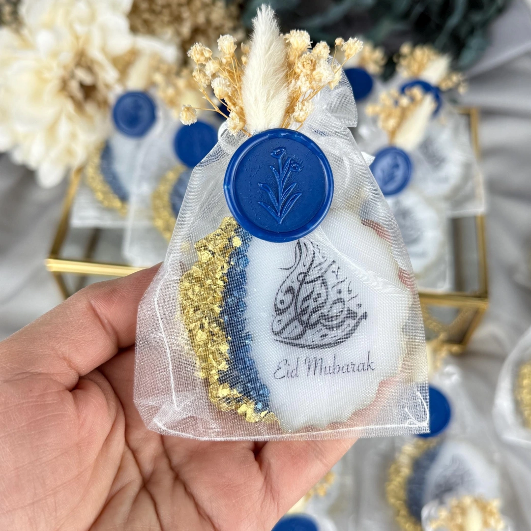 El Yapımı Keseli Mühürlü Ramazan Epoksi Magnet Seti - 20 Adet