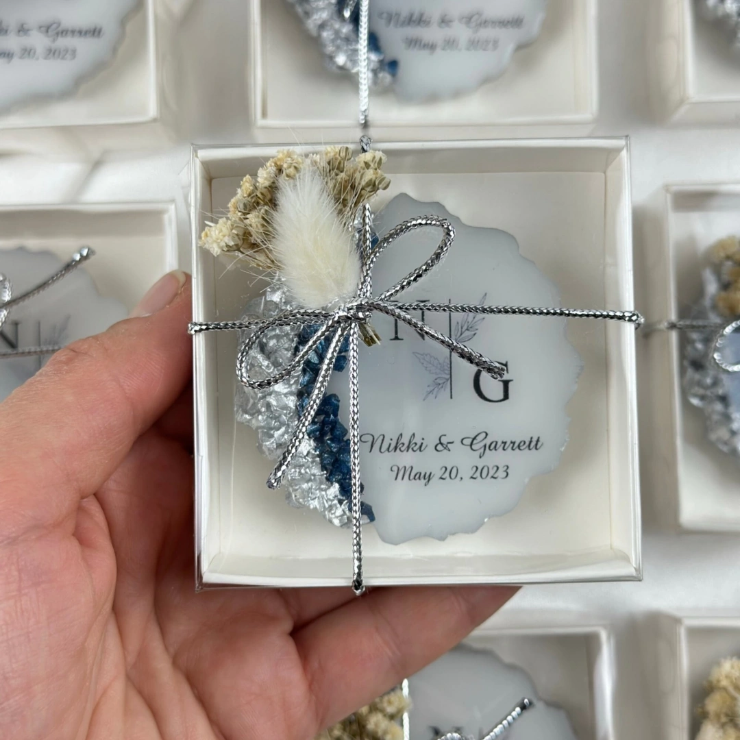 Kişiye Özel Kutulu Epoksi Magnet – 20 Adet Düğün ve Nişan Hediyesi