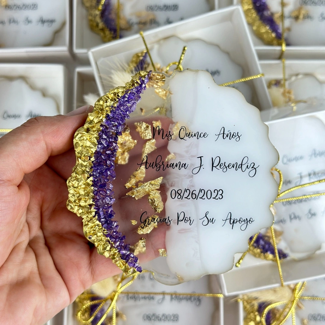 Kişiye Özel Kutulu Epoksi Bardak Altlığı Seti – 20 Adet