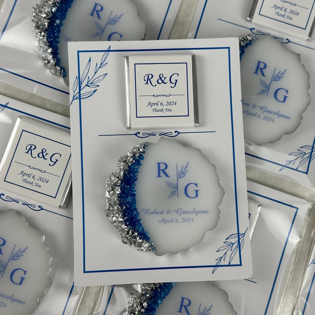 Kişiye Özel Çikolatalı Epoksi Magnet – 20 Adet Hediye Seti