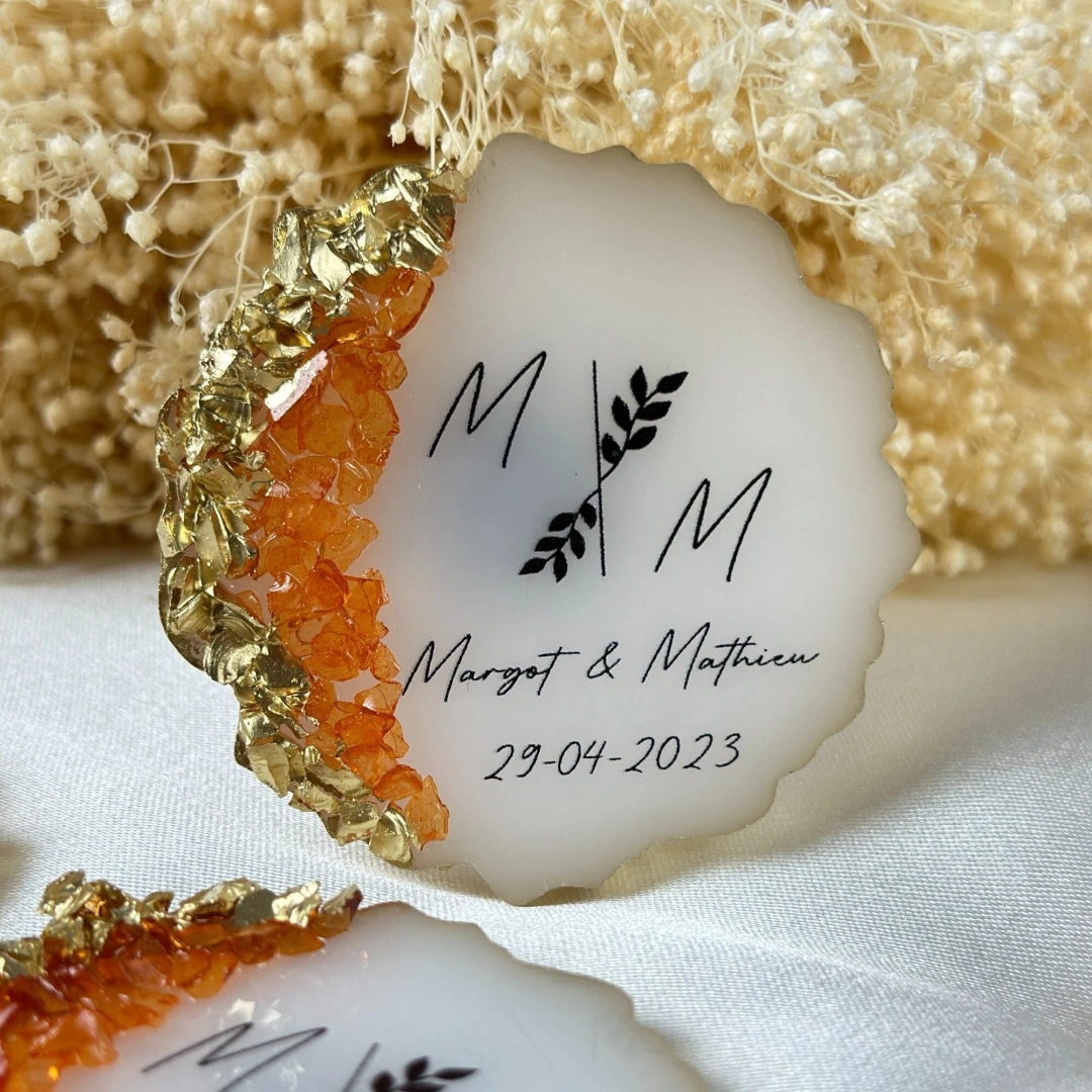 Taş Süslemeli Kişisel Epoksi Magnet - 20 Adet