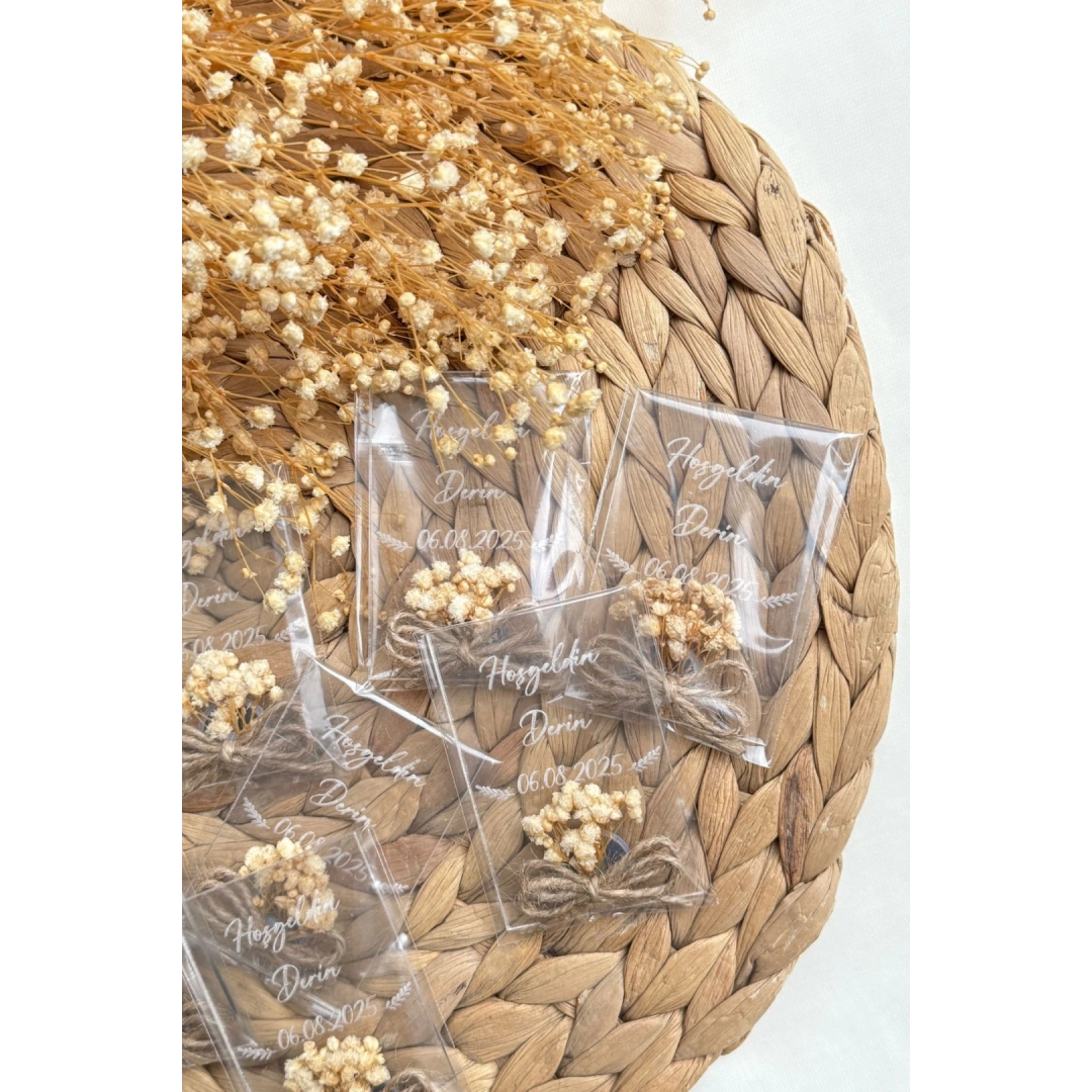 25 Adet Pleksi Magnet, Düğün, Nişan, Söz, Kına, Babyshower, Bebek Mevlidi, Pleksi Magnet Hediyelik