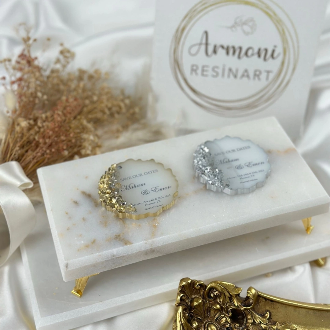 Kişiselleştirilmiş Taşlı Epoksi Magnet Seti – 20 Adet Zarif Hediye