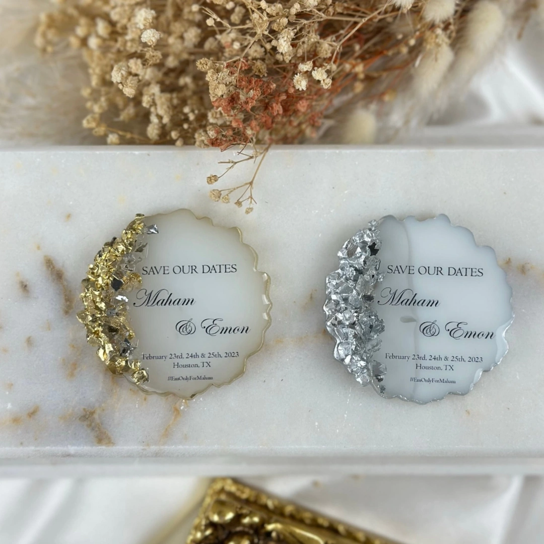 Kişiselleştirilmiş Taşlı Epoksi Magnet Seti – 20 Adet Zarif Hediye