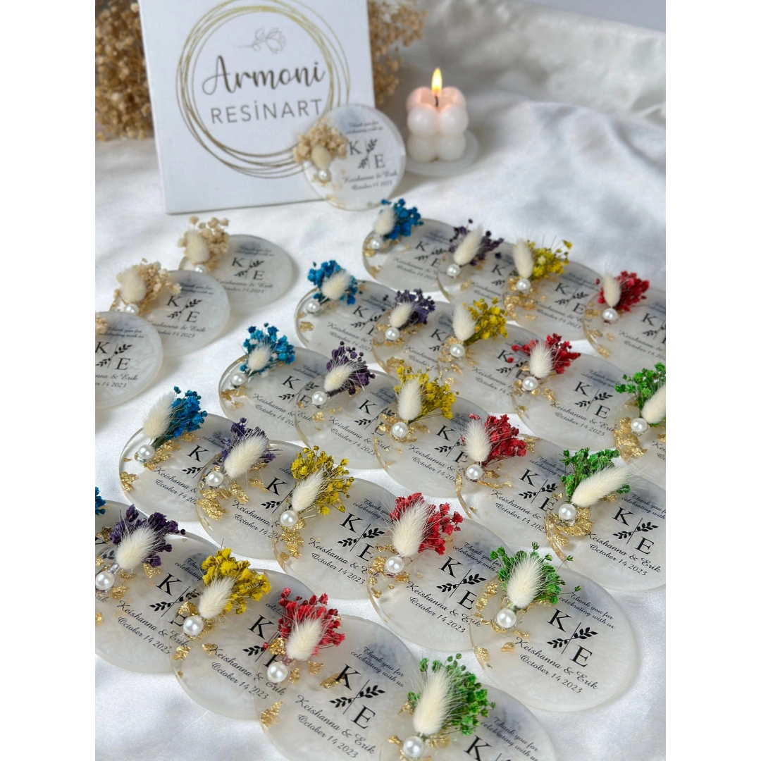 Taş Süslemeli Epoksi Magnet – 20 Adet