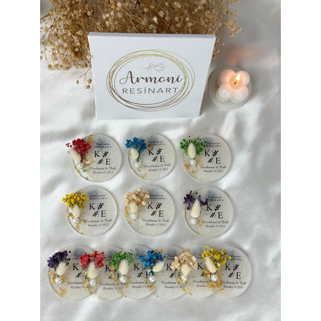 Taş Süslemeli Epoksi Magnet – 20 Adet