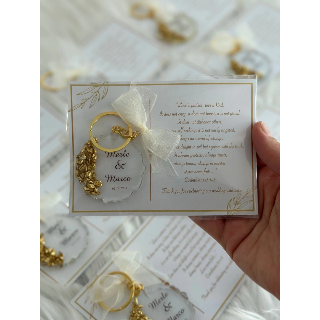 Kişiye Özel Kartlı Epoksi Anahtarlık Seti (20 Adet)