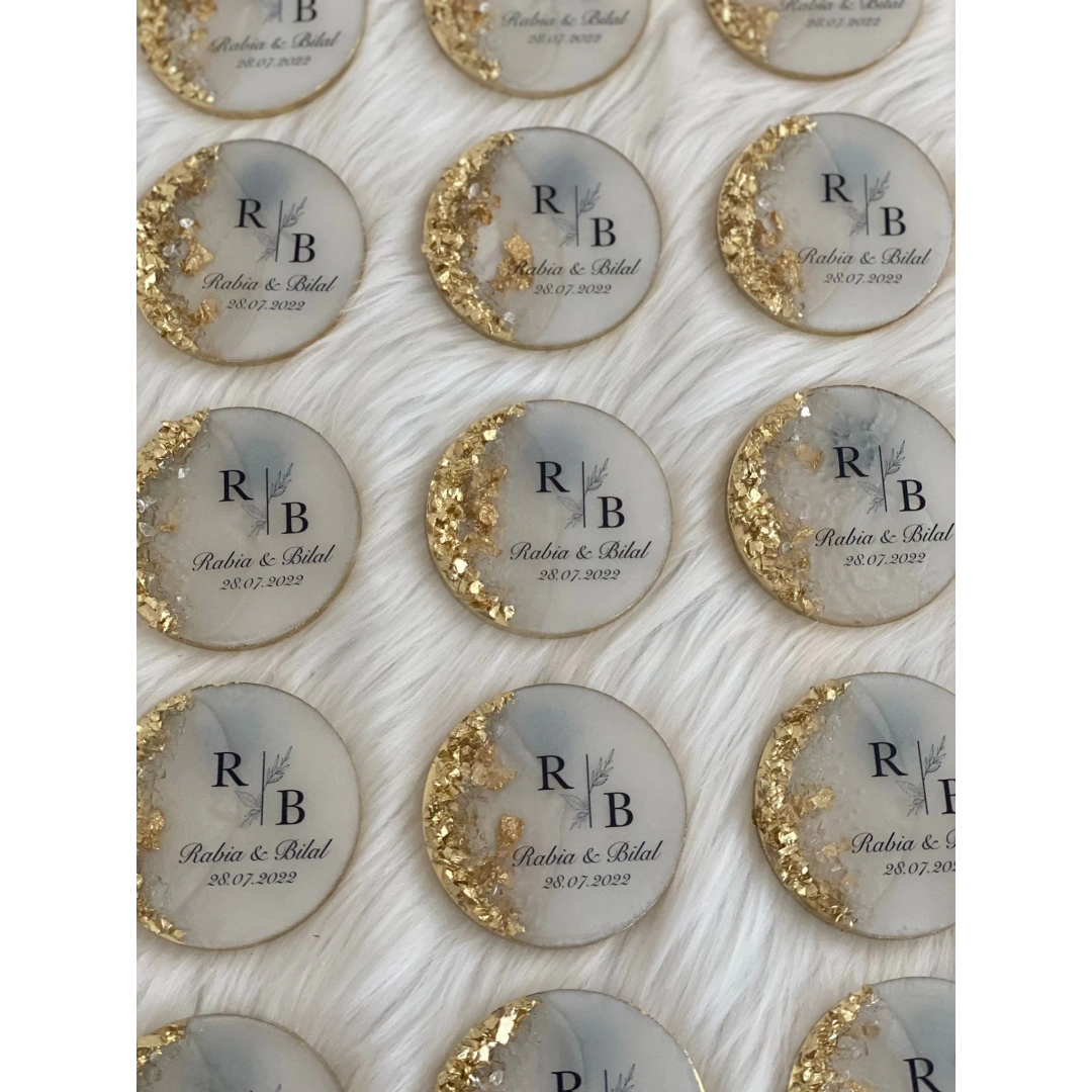 Taşlı Epoksi Magnet 20 Adet – Kişiye Özel UV Baskılı Hediyelik