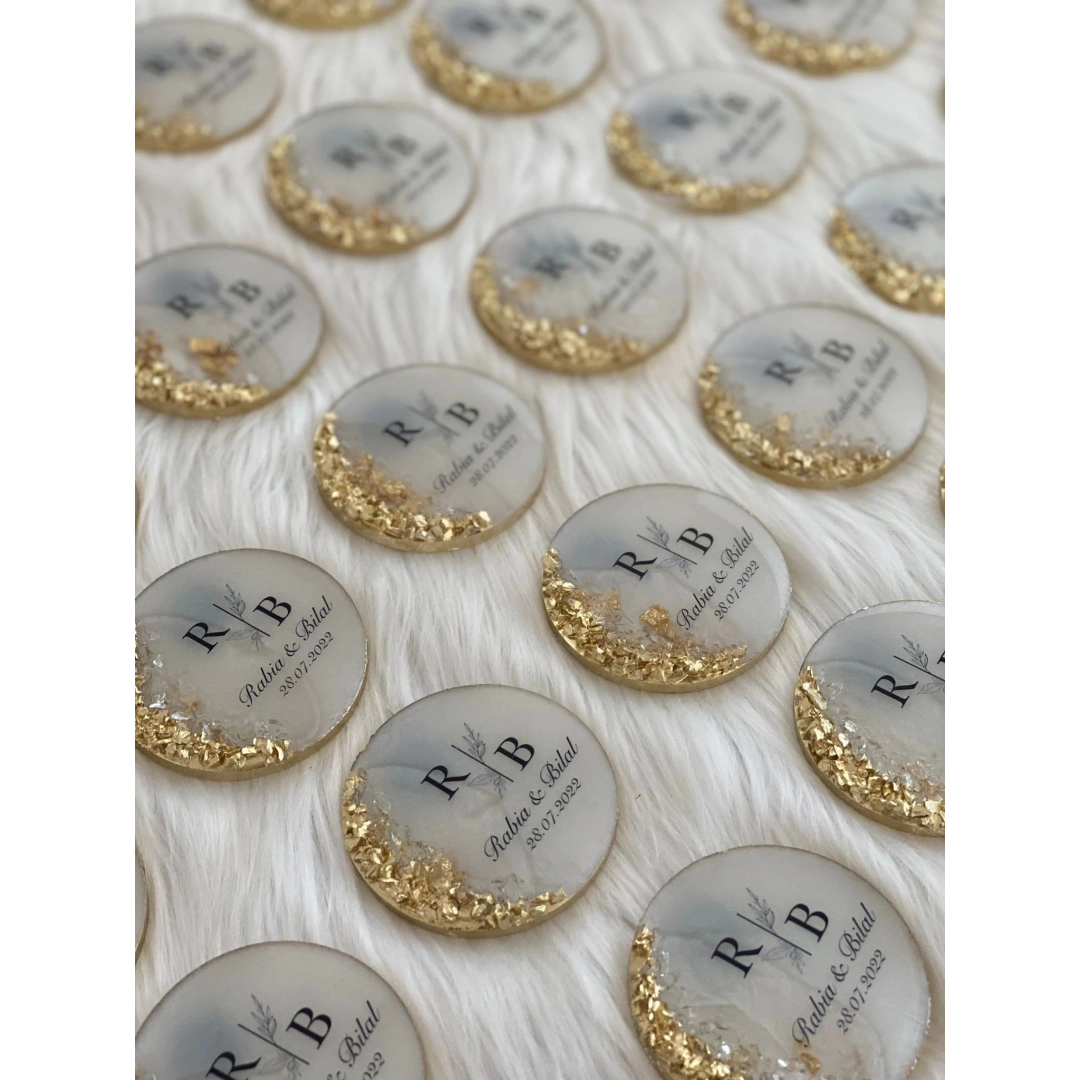 Taşlı Epoksi Magnet 20 Adet – Kişiye Özel UV Baskılı Hediyelik