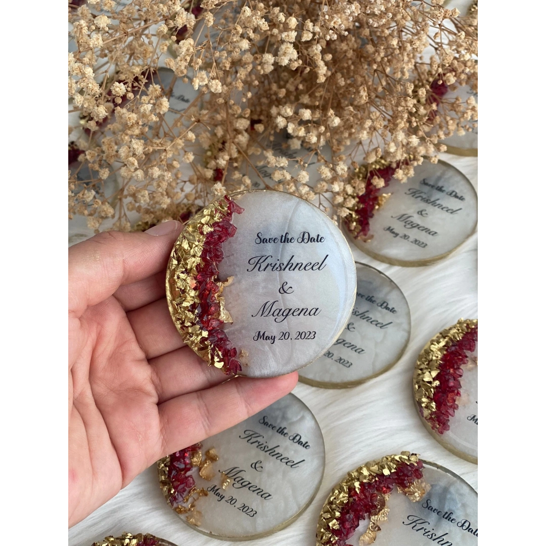 İsimli Taşlı Epoksi Magnet Hediyelik – 20 Adet