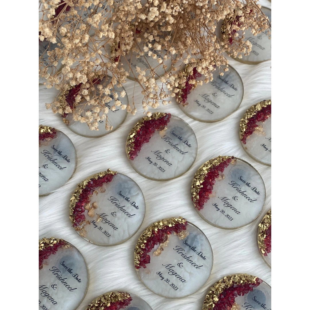 İsimli Taşlı Epoksi Magnet Hediyelik – 20 Adet