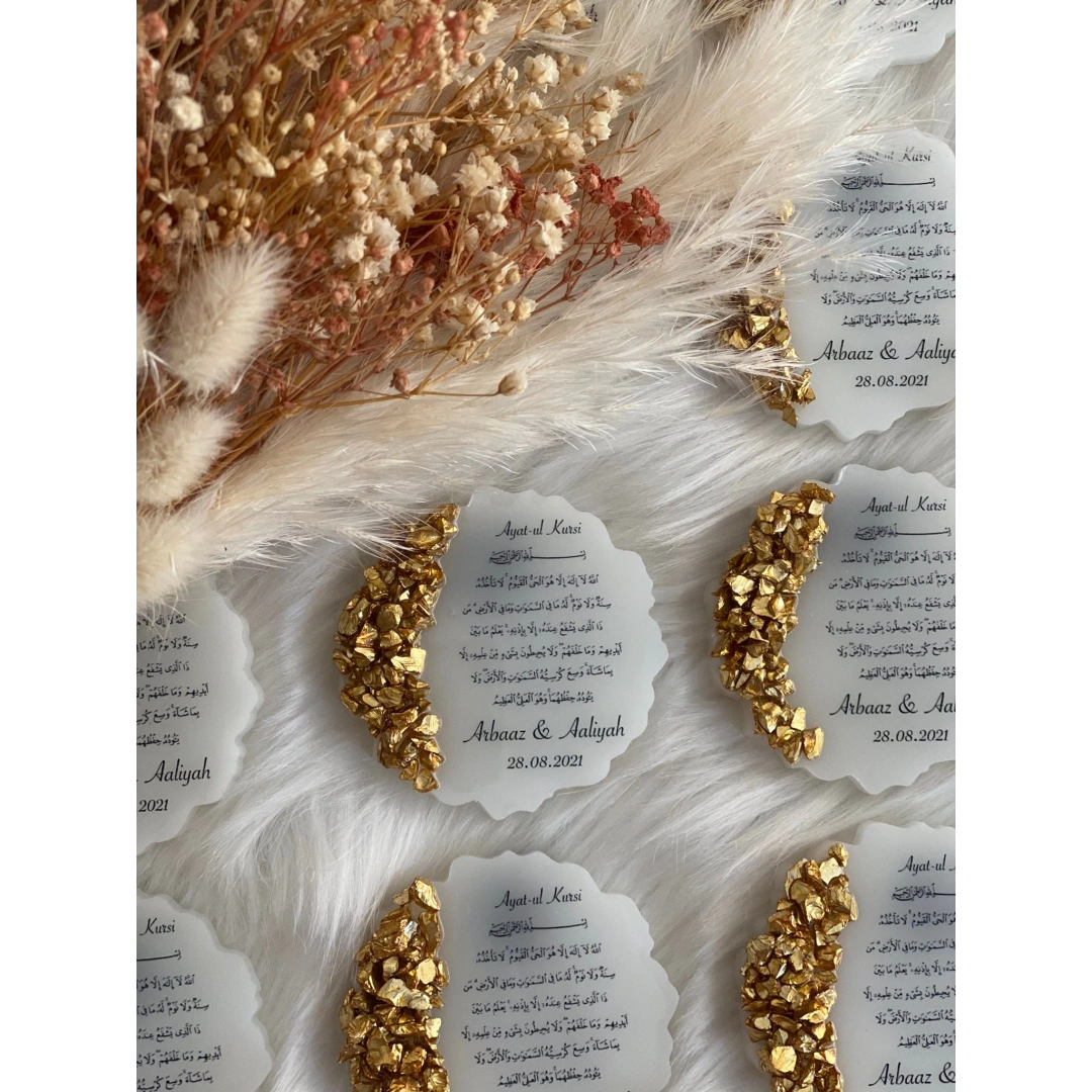 Taşlı Dalgalı Epoksi Magnet 20 Adet – Kişiye Özel Düğün ve Kına Hediyesi