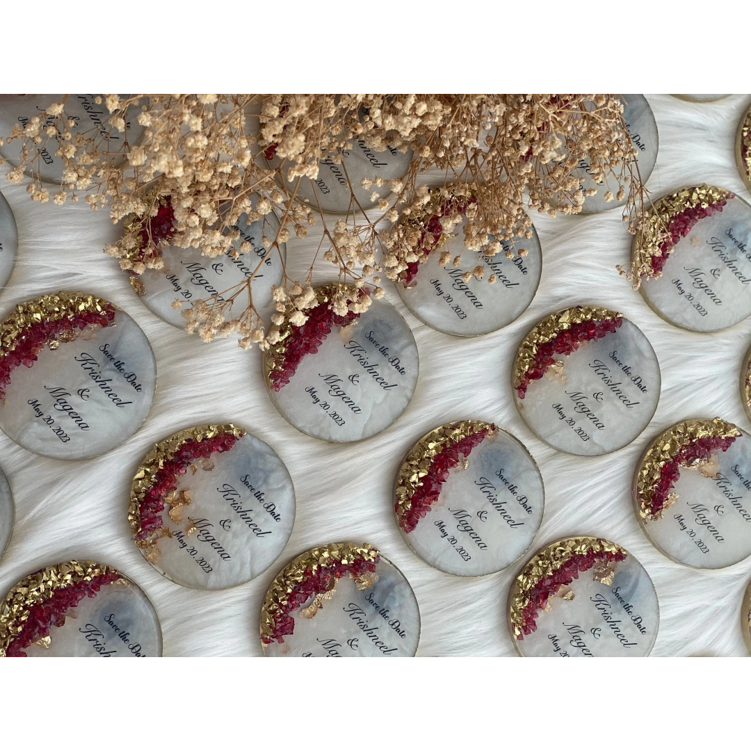 İsimli Taşlı Epoksi Magnet Hediyelik – 20 Adet